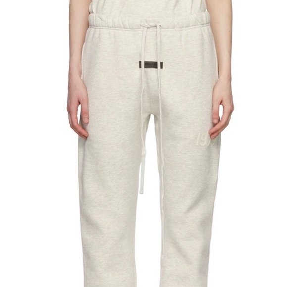 Essentials off white cotton lounge pants - Picture 1 of 3